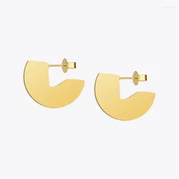 Stud Earrings Enfashion Punk Geometic Semi-circle Fan Earring Gold Colour Stainless Steel For Women Oorbellen E5423