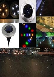 IP65 Waterproof 2led 4led 8led Solar Outdoor Ground Lamp Landscape Lawn Yard Stair Underground Buried Night Light Home Garden Deco8276067