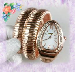 Luxury lady Bracelet Women Quartz Watch gold silver snake diamonds ring clock Stainless Steel Strap Simple And Elegant Wristwatches super first star choice Gifts