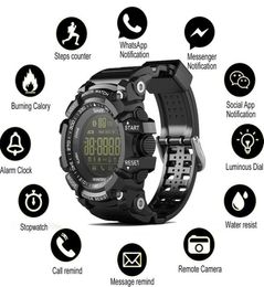 EX16 Smart Watch Bluetooth Waterproof IP67 Smart Wristwatch Relogios Pedometer Stopwatch Sport Bracelet For iPhone Android Phone W6554780