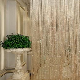 Bedroom Glitter Window Curtains Thread String Tassel Bead Panel Divider Hanging Blinds Vanlance Living Room Curtains2030