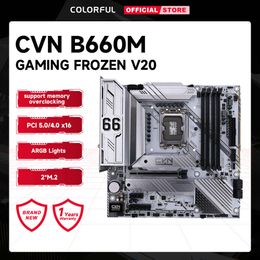 Colourful CVN B660M GAMING FROZEN V20 mATX Motherboard LGA 1700 12th Gen Intel 128GB M.2 PCIe 5.0 support memory overclocking