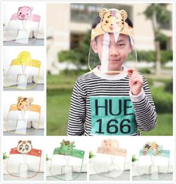 Cute Cartoon Children Face Shield 9 Styles Full Face Isolation Mask Waterproof Full Facial Cover Shield Transparent Protective Mas2766914