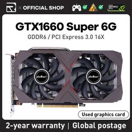 JIESHUO NVIDIA GTX 1660 Super 6GB gaming graphics card DDGR6 192BIT GPU gtx1660 Super 6g supports computer desktop video office