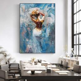 Henry Asencio Abstract Woman Back Famous Art Canvas Print Painting Living Room Wall Picture Home Decoration Poster Paintings268I