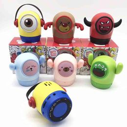 Minion bluetooth speaker wireless mini card multifunctional audio cute cartoon doll creative gift5887234