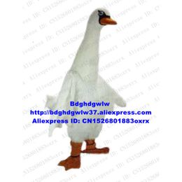 Mascot Costumes White Swan Cygnus Goose Geese Mascot Costume Adult Cartoon Character Outfit Suit the Choicest Goods Give Out Leaflets Zx1736