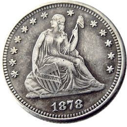 US Coins US 1878-P-S-CC Seated Liberty Quater Dollar Craft Silver Plated Copy Coin Brass Ornaments home decoration accessories258A