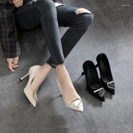 Dress Shoes 2024 Spring And Summer Korean Version Of Pointed Toe Shallow Mouth High Heels Sexy Single Stiletto All-match Women's