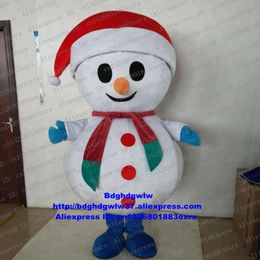 Mascot Costumes Christmas Xmas Snowman Snow Man Mascot Costume Adult Cartoon Character Outfit Suit New Products Launching Put on Nice Zx2000
