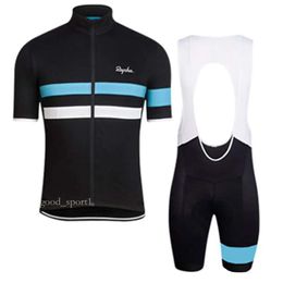 Rapha Team Summer Mountain Bike Short-sleeved Cycling Jersey Kit Breathable Quick-dry Men Riding Shirts Bib/shorts Set 519