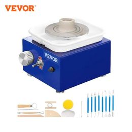VEVOR 26in 39in Mini Pottery Wheel 2 Turntables Ceramic Forming Machine Adjustable 0300RPM Speed ABS Detachable Basin 240228