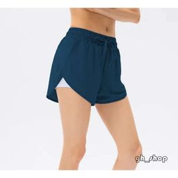 Aloyoga Women Shorts Nude Yoga Tight Fitting High Waisted Hip Lifting Elastic Running Training Fitness Drawstring 7200