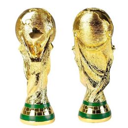 European Golden Resin Football Trophy Gift World Soccer Trophies Mascot Home Office Decoration Crafts300F