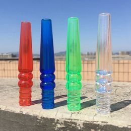 Latest Colorful Acrylic Plastic Smoking Convert Joint Portable DIY Test Hookah Shisha Waterpipe Bubbler Pipes Tips Transfer Head Filter Cigarette Holder DHL