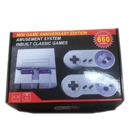 Top Quality Nostalgic Game Player Host SUPER SNES SFC 660 Mini HD TV Video Wii Console 8 Bit Dual Gamepad Handle Support For Downloading And Saving Dropshipping
