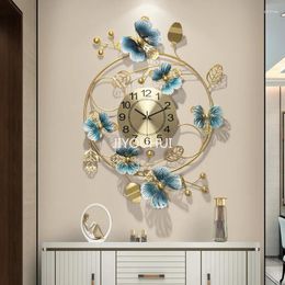 Wall Clocks Digital Hanging Clock Battery Operated Modern Design Luxury Metal Large Mechanic Unusual Horloge Home Decor