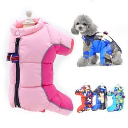 Winter Dog Clothes Waterproof Dog Overalls for Small Dogs Super Warm Soft Puppy Snow Suit Full-Covered Belly Female Male Dog Use 2243Y