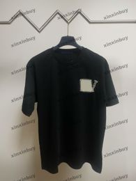 xinxinbuy Men designer Tee t shirt 2024 diamonds Letter embroidery short sleeve cotton women Grey black white red S-2XL