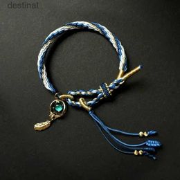 Beaded Game Wanderer Scaramouche Cosplay Balladeer Bracelet Unisex Rope Chain Pendant Bracelets Jewellery AccessoriesL24213