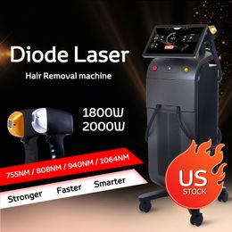 Professional 808nm Diode Laser Hair Removal Machine Ice cooling 4 Wavelength Depilation Lazer Hair Remove US Coherent laser Bar