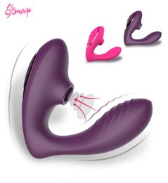 G Spot Sucking Vibrator Clit Stimulation Nipple Lick Vagina Sucker Dildo Vi25262689635