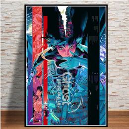 Poster And Prints Ghost In The Shell Fight Police Japan Anime Art Paintings Canvas Wall Pictures For Living Room Home Decor260t