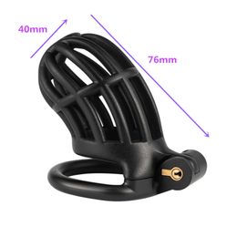 Chastity lockMale Cock Cage Chastity Device -Chastity Cock Cage Device with 4 Active Sizes Rings Adult Sex Toy for Men Penis Exercise