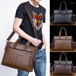 Briefcases Men'S Briefcase PU Leather Handbags Laptop Computer Shoulder Business Executive Office Messenger Portfolio Crossbody Bag Male