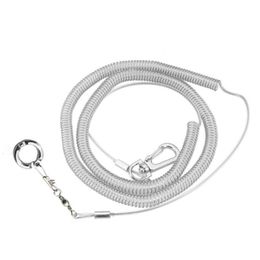 Other Bird Supplies Alloy Leg Ring Flexible Chain Belt Anti Bite Plastic Wire Rope Parrot Outdoor Flight Training222s