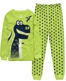 dinosaur Boys Pijama Cotton Pyjamas for Kids Cartoon Sleepwear Clothing Girls Pyjamas Siut Long TshirtPants Spring Pijamas7282284
