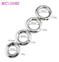 Stainless Steel Penis Ring Ball Stretcher Delay Lasting Metal Cock Ring Scrotum Restraint Testicular Device For Men SH1908014132165