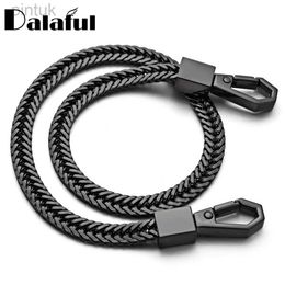 Keychains Lanyards 41cm Key Chains Long Metal Wallet Belt Rock Punk Trousers Hipster Pant Jean Keychain Clip Anti-lost Keyring Jewellery For Men ldd240312