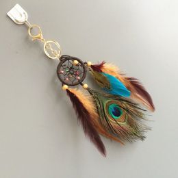 Top Quality 1 8 Dream Catcher Small Car Hanging With Peacock Feather Who 211P