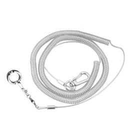 Other Bird Supplies Alloy Leg Ring Flexible Chain Belt Anti Bite Plastic Wire Rope Parrot Outdoor Flight Training278E