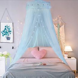 Dome pendurado mosquito net cama dossel para meninas quarto princesa bebê berço dossel cortinas decoração do quarto adulto crianças barraca de acampamento 240306