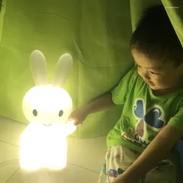 Night Lights 36cm Cartoon Hare Led Light For Children Kids Gift Living Room Bedside Desk Decor Dimmable Baby