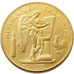 France 1878-1904 6pcs Date For Chose 50 Francs Gold Plated Craft Copy Decorate Coin Ornaments replica coins home decoration acce2798