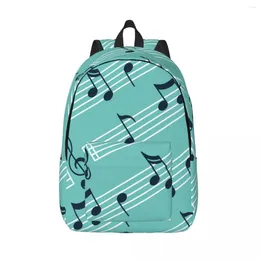 Backpack Schoolbag Student Assortment Music Notes Shoulder Laptop Bag School