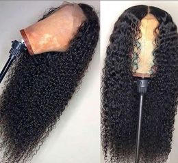 2020 New 13X4 Lace Front Human Hair Wig With Baby Hair Pre Plucked Deep Wave Wig Brazil Brazilian Curly Human Hair Wig7258898