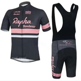 Rapha Team Summer Mountain Bike Short-sleeved Cycling Jersey Kit Breathable Quick-dry Men Riding Shirts Bib/shorts Set 978