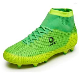 American Football Shoes Soccer Long Spikes High Top Ankle Boots Outdoor For Men Adults Kids Athletic Training