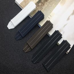 Black White Brown Blue Silicone Rubber 25 17mm For strap for band authentic Watchband with on1294R