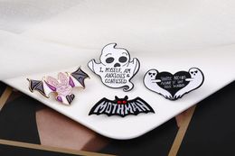 Punk Animal Bat Pins Classic Mothman Enamel Badges Heroism Series Movie Brooches Halloween Dark Night Jewellery Backpack Lapel Pin4124857