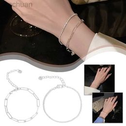 Bangle Fashion Full Sky Star Bracelet Silver Colour Adjustable Bangle For Women Elegant Sparkling Fine Jewellery Wedding Party Gift R7T1 ldd240312