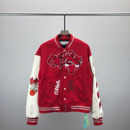 Herrenjacke, Herren-Designerjacke, weißer Trenchcoat, Schule, Team, Retro, Baggy, langer Baseball, Hip Hop, Harajuku, weißer Schriftzug, besticktes Straßenkleid, Größe M-XXXL #014