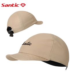 Santic Riding Cycling Cap Outdoor Sports Polyester Hats Sweat Absorbing Headgear Breathable Lightweight Sun Caps for Men Women 240304