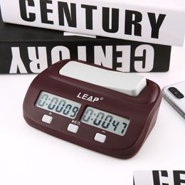 Desk Table Clocks Professional Compact Digital Chess Clock Count Up Down Timer Electronic Board Game Bonus Competition Master Tour296D