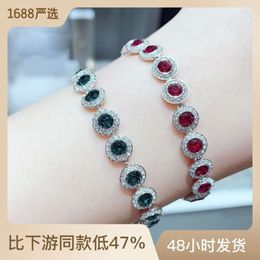 Shi Jiayuan Template Rose Gold Full Diamond Twisted Buckle Swallow Element Crystal Bracelet Female Representative Bracelet Bracelet