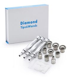 Microdermabrasion Diamond TipsWands With 9 pcs Diamond Tips 3pcs Wands Cotton Philtre For Skin Peeling 9994738